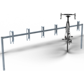Bicycle rack  serial parking | Stand-alone constructionfor casting in concrete | Bicycle positioning:left or right, 45